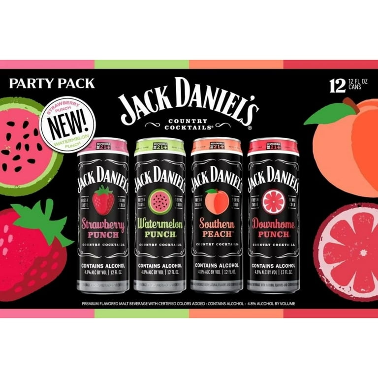 Jack Daniel's Country Cocktail Party Variety Pack, 12 Pack, 12 fl