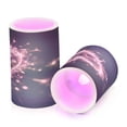 thumbnail image 2 of Set of 2 Flameless Candles Lights with Remote Control Flickering LED Candles Electric Candles for Home Decor Parties Pink Heart-shaped Sparkler, 2 of 7