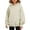 Beige, variant on Jalioing Hoodie for Girls Long Sleeve Solid Color Sport Pullover Tops Casual Thermal Athletic Hooded Sweatshirt with Pocket