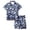 Blue, variant on Weebloom Halloween Summer Pajamas For Girls Cute Ghost Outfits 2 Piece Set Short Sleeve Button Down Shirt Shorts Casual Clothes Tween Sleepwear Nightwear Pjs Loungewear 12-13 Years
