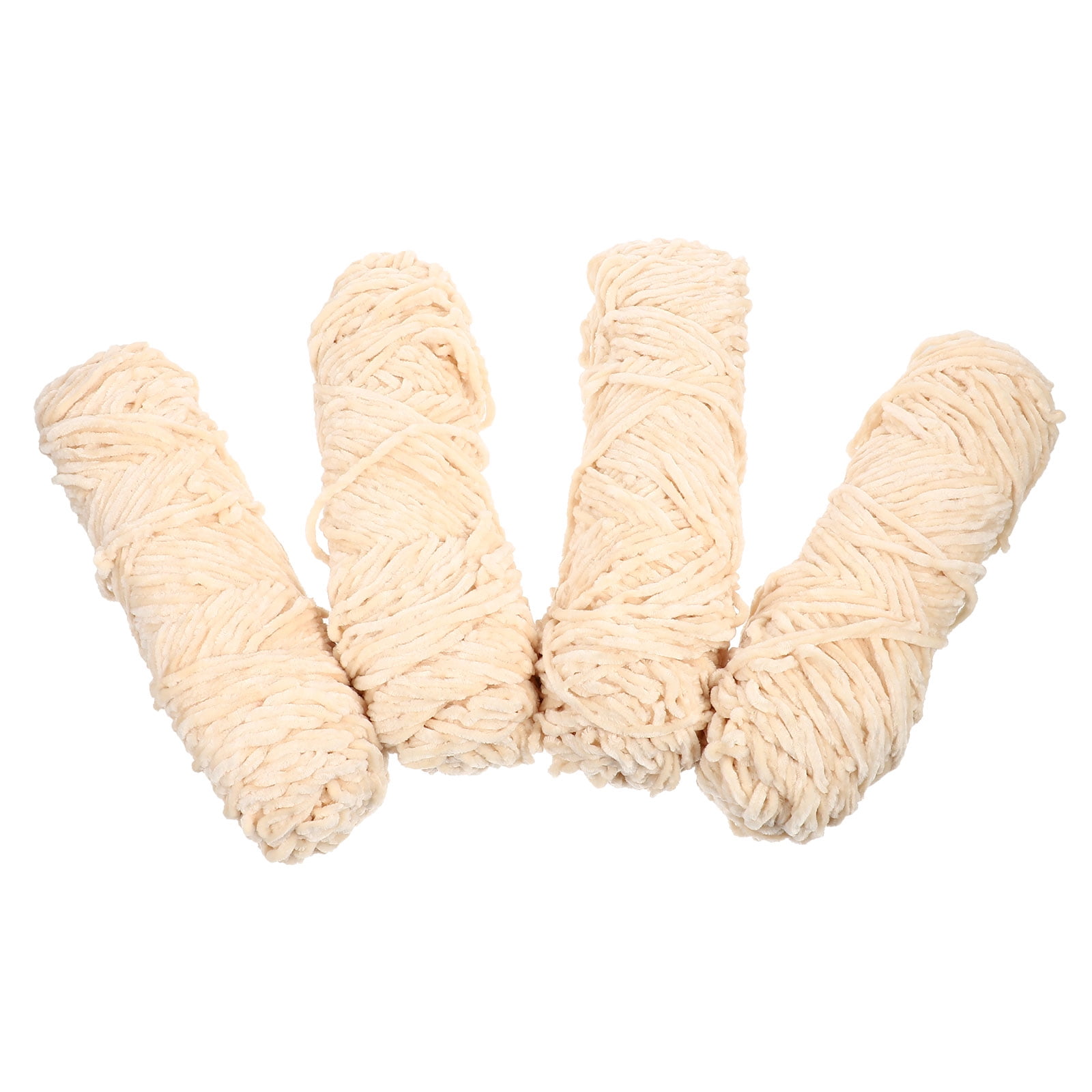 jojofuny 4Pcs Chenille Wool Yarn Bulky Yarn for Arm Knitting Warmth Knitting Handicraft