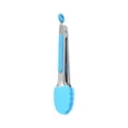 thumbnail image 2 of Pinzas de cocina shamjiam 7 pulgadas azul de Silicona acero inoxidable con Revestimiento Antiadherente, 2 of 8