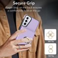 thumbnail image 2 of ELEHOLD Case for Samsung Galaxy S21,Business PU Leather Stand Case with Card Holder & Ring Holder,Violet, 2 of 7
