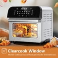 thumbnail image 5 of WHALL Freidora de aire, horno freidora de aire 5.5QT con pantalla táctil digital LED, funciones de cocción 12 en 1 freidoras de aire, cesta apta para lavavajillas, acero inoxidable/BS, 5 of 5