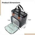 thumbnail image 4 of Knitting Organizer Tote Bag,Portable Storage Bag for Yarns,Oxford cloth woven handbag,multifunctional storage tote bag,long-lasting zipper and shoulder straps(Gray), 4 of 5