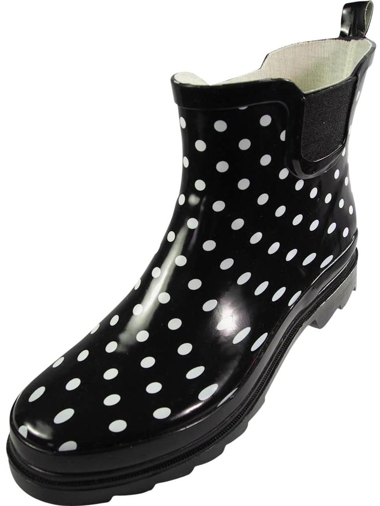 white ankle rain boots