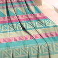thumbnail image 3 of Pink and Blue Triangle Pattern Blanket,Comfortable Soft Flannel Throw Blanket,All Season,Warm Lightweight Blankets for Sofa Bed Couch Living Room Chair,30"x40", 3 of 4