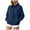 Dark Blue, variant on Lightweight Active Rain Jacket Hooded Plus Size Water Resistant Raincoat Windbreaker Casual Jacket