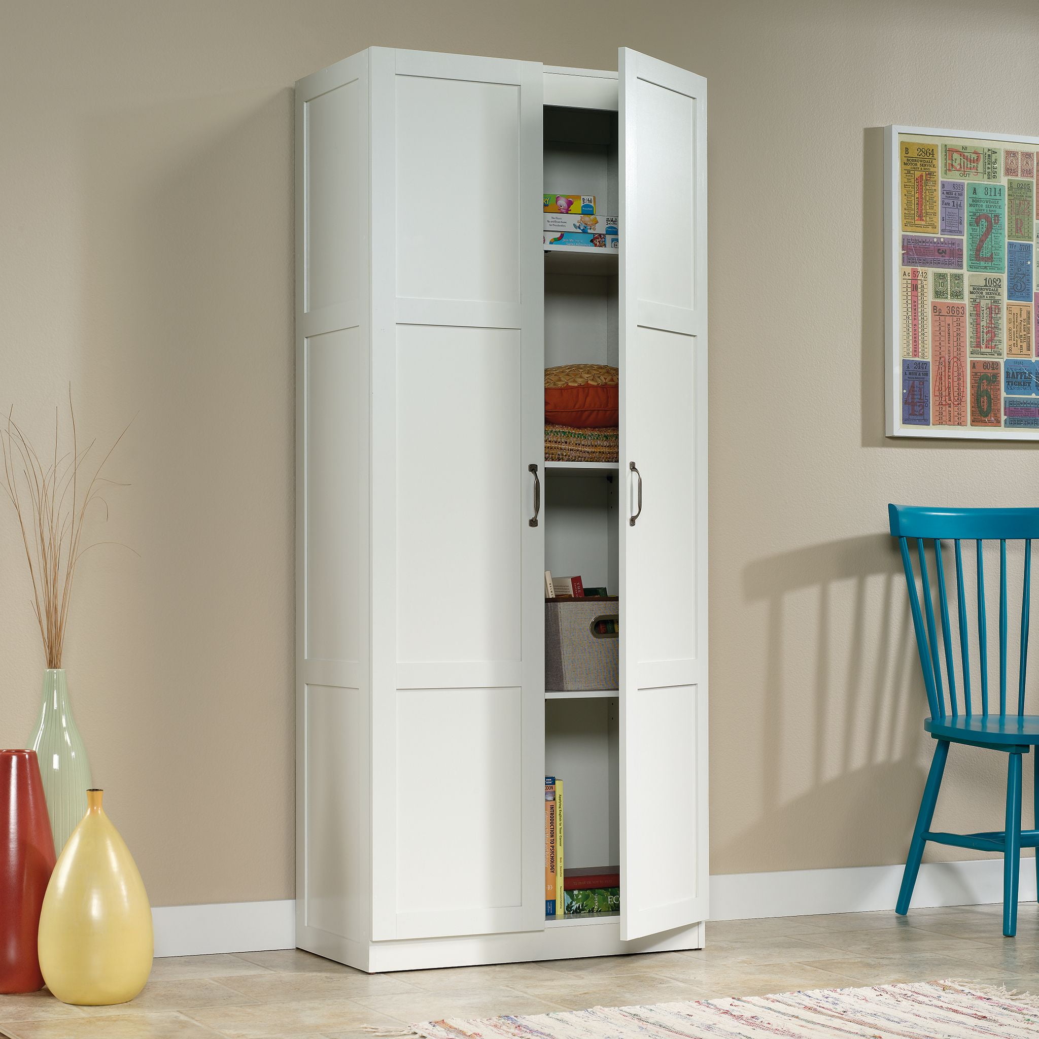 Sauder Select 2 Door Tall Storage, Sauder 2 Door Pantry Storage Cabinet White