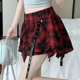thumbnail image 5 of oqasdz Skirts for Women Casual Pleated Ruffled Flowy Elastic Waistband Skirts Irregular Design for Spring Fall Comfort Stylish Leisure Wear, 5 of 9