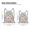thumbnail image 5 of Yiaed Retro Musi Disco Print Drawstring Bags Drawstring Backpack Bulk String Back Pack Gym Sport Bag-Small, 5 of 5
