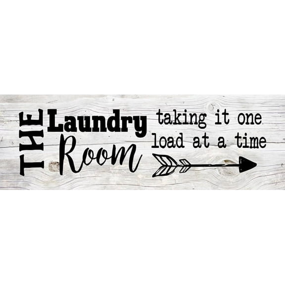 The Laundry Room Chic White Farmhouse Wood Sign Wall Décor Gift 6 x 18 Wood Sign B3-06180028155