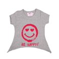 thumbnail image 1 of Purple Orchid - Little Girls Short Sleeve Top 28923-5 (Grey Be Happy), 1 of 3
