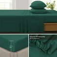 thumbnail image 6 of IR Imperial Rooms Bed Sheet Set 1800 Series Soft Deep Pocket Microfiber 400 Thread Count Brushed Emerald Green King 4 Piece, 6 of 8