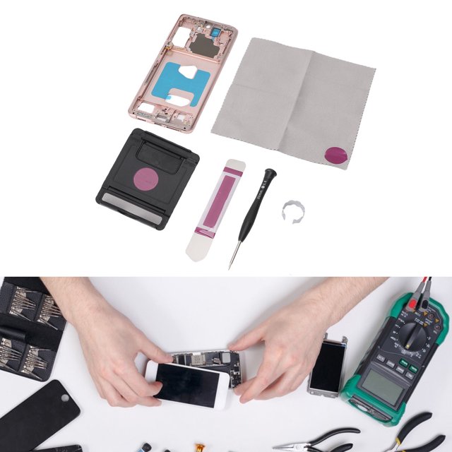 Cadre Central de Téléphone, Remplacement Précis pour Réparation Noir, Or Rose, Argent