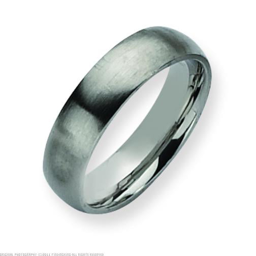Stainless Steel 6mm Brushed Mens Ring Band Size 10.5