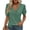 Green, variant on Women's Summer Tops Wrap V Neck Puff Sleeve Casual Loose Short Sleeve Blouse Patchwork V-Neck T-Shirt, Mint Green S