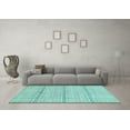 thumbnail image 3 of Ahgly Company Indoor Rectangle Abstract Light Blue Modern Area Rugs, 4' x 6', 3 of 4