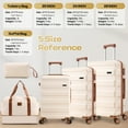 thumbnail image 5 of COBIZI 5 Piece Carry on Luggage Sets with Duffel Bag ABS Hard Shell Suitcase with TSA Locks Dual Spinner Wheels 20/24/28 Lightweight Luggages for Travel,Beige, 5 of 12