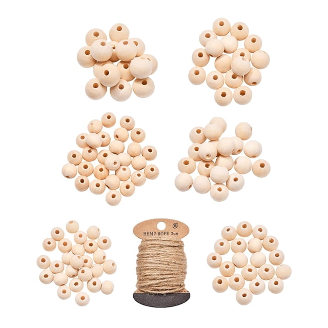 Cuentas Espaciadoras Redondas De Madera, Suministros Para Manualidades DIY Para Hacer Joyas, Casa De Campo