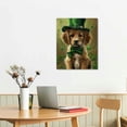 thumbnail image 3 of Nawypu  Bathroom Decor St Patricks Day Golden Retriever Canvas Wall Art Pictures Farmhouse Bathroom Animals Wall Decor Painting for Bathroom Toilet Artwork, 3 of 5