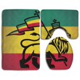 thumbnail image 1 of GOHAO Judah Lion Rastafari Flag King Jungle Reggae Theme 3 Piece Bathroom Rugs Set Bath Rug Contour Mat and Toilet Lid Cover, 1 of 2