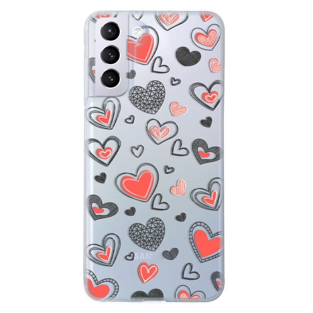 Funda InstaCase para Galaxy S21 Plus Antigolpes Corazones Grafito