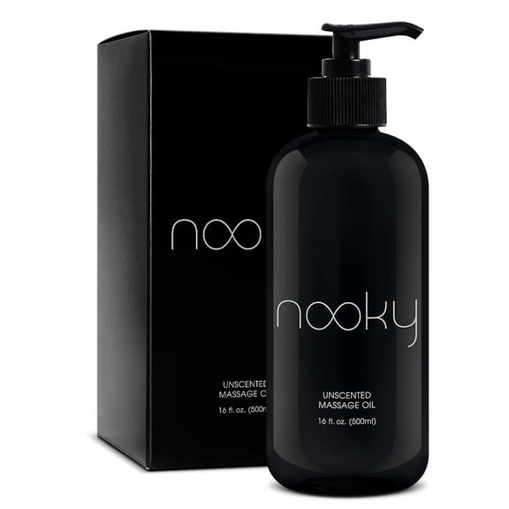 Aceite de masaje Nooky con aceite de coco fraccionado, 500 ml, sin perfume