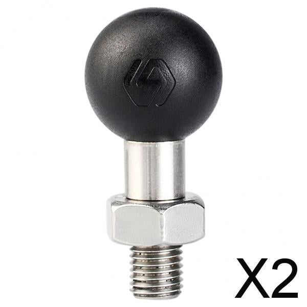 Adaptador de bola de motocicleta,Base de abrazadera universal para espejo retrovisor de motocicleta,Adaptador de cabeza de bola de tornillo de manillar eléctrico,Accesorios 2 piezas