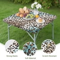 thumbnail image 4 of Leopard and Tiger Pattern Square Fitted Tablecloth with Elastic Edge,Square Table Cover,Washable Elastic Table Cover for Home Kitchen Party Decor 34"x34", 4 of 6