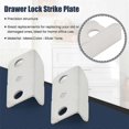 thumbnail image 5 of 10 Pcs Home Office Silver Tone Metal Right Angle Drawer Lock Strike Plate, 5 of 5