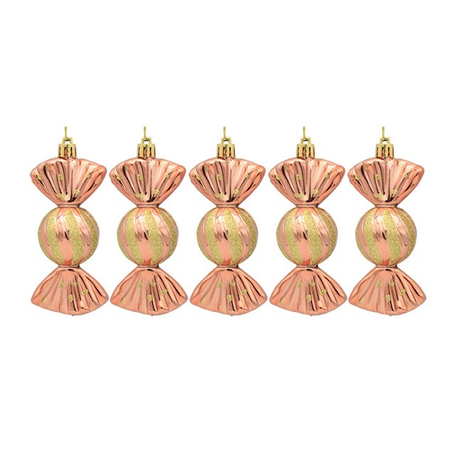 Wosthever 5 piezas de decoración de dulces de Navidad, adorno colgante de chimenea de plástico Type10 NO10