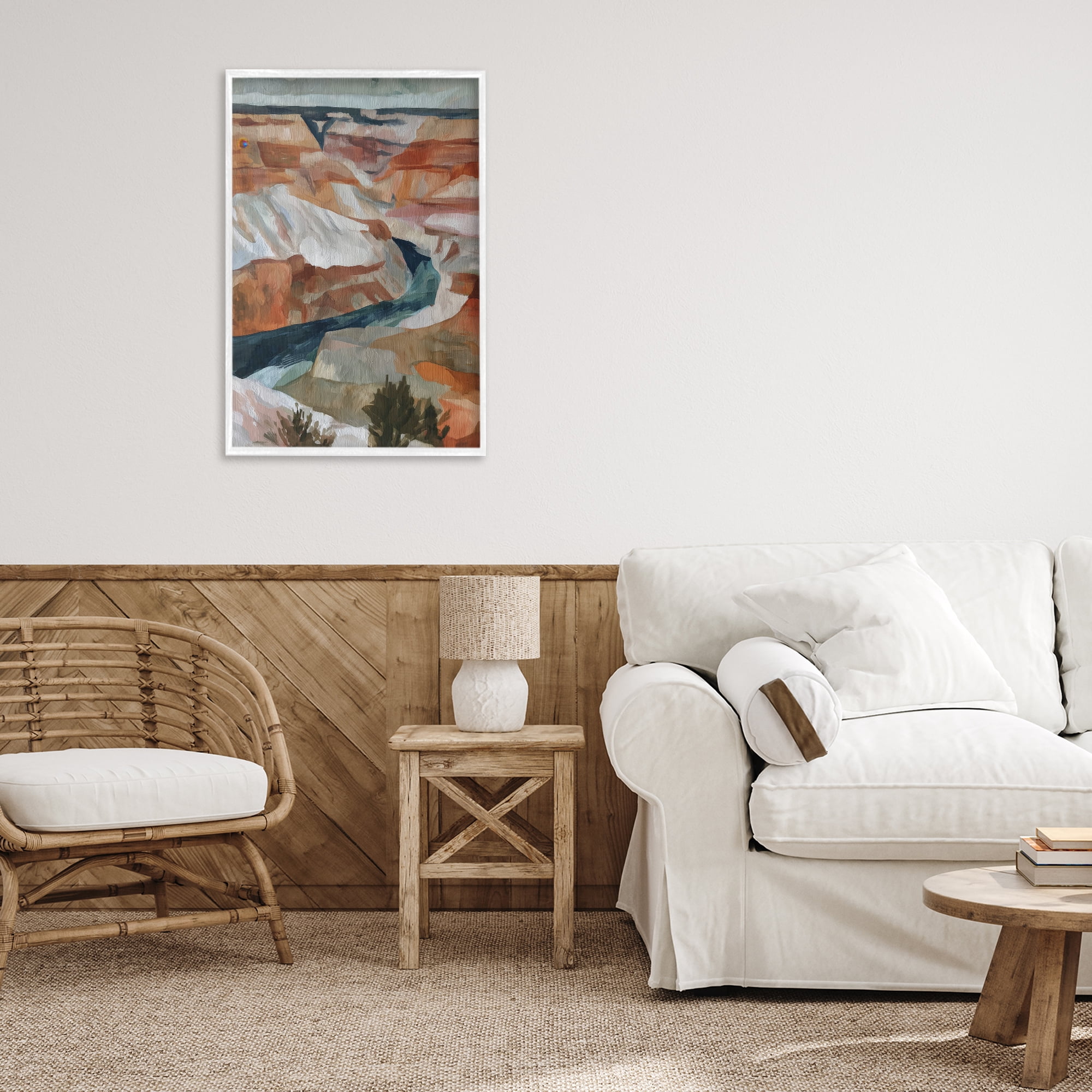 Stupell Industries Canyon Rim Textures Impression White Framed Giclee Art, design by Chromatic Storm Studio
