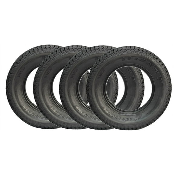eCustomrim 4-Pack ST185/80D13 Trailer Tires Bias Ply Load Range C 1480# 2 Year Warranty