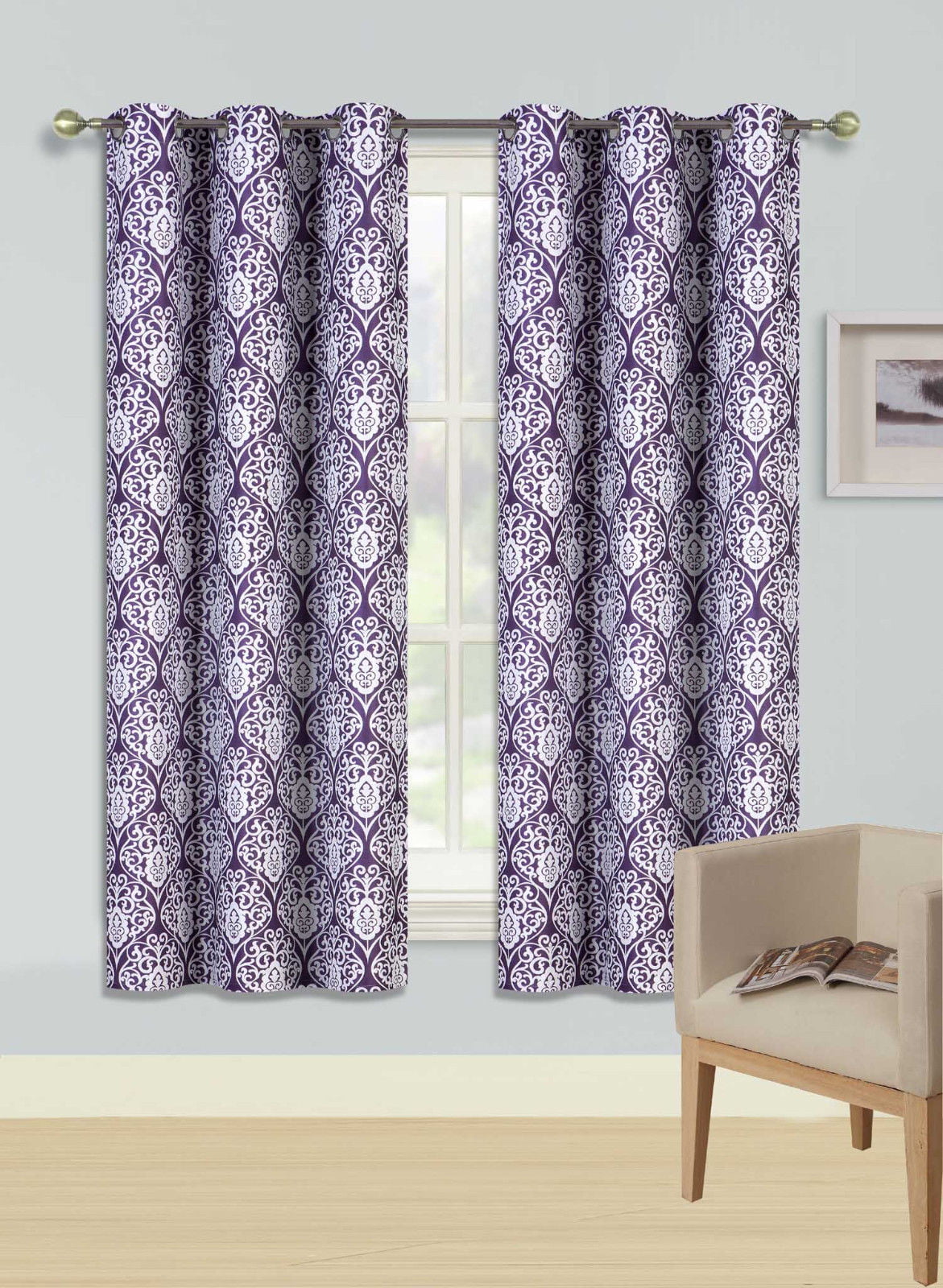 Garden Curtains 2 Window Curtains Design Blackout Lined Panels Silver
