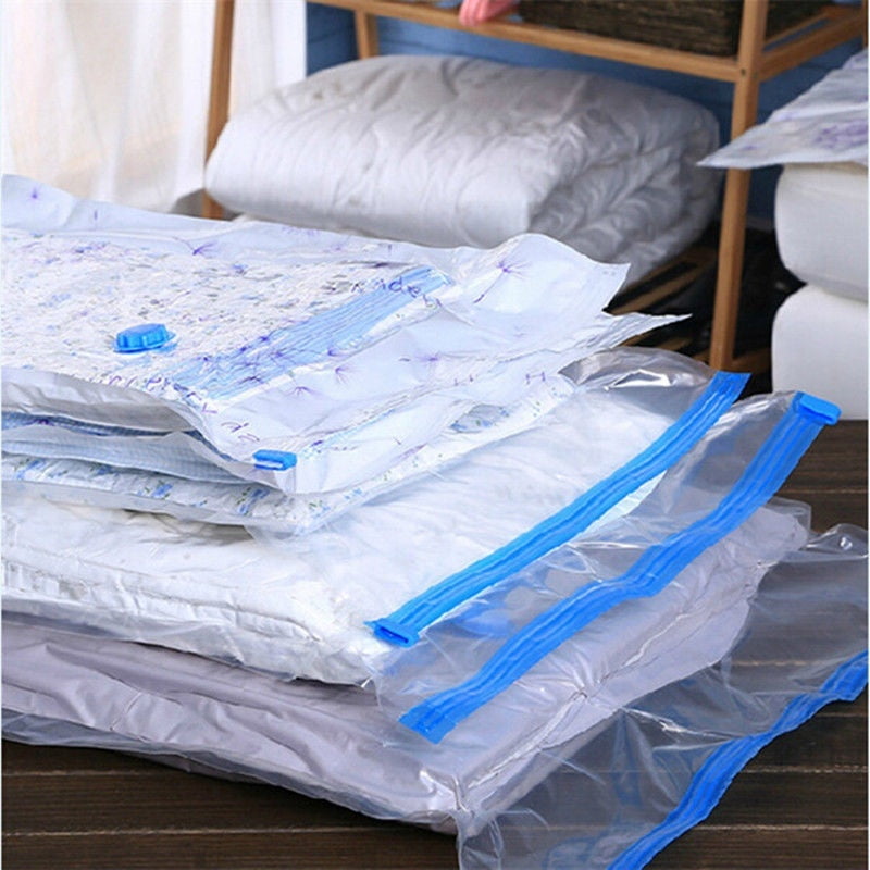 Pack of 10 Vacuum Compressed Storage Bags Space Saving Clothes Bedding 70 x 50cm 