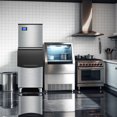 thumbnail image 6 of TITTLA 500 lbs/24-Hours Split Commercial Freestanding Ice Maker in Silver Industrial Ice Machine, 300Lbs Storage, Ice Ready in 11-20min Two packages 182 Ice Cubes/Cycle, 6 of 8