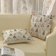 thumbnail image 4 of Christmas Pillow Covers 18x18 Set of 2, Cute Christmas Decor Linen Pillowcase Geometric Colorful Christmas Tree Throw Pillows Winter Holiday Farmhouse Decorations Cushion Covers for Couch Home Outdoor, 4 of 6