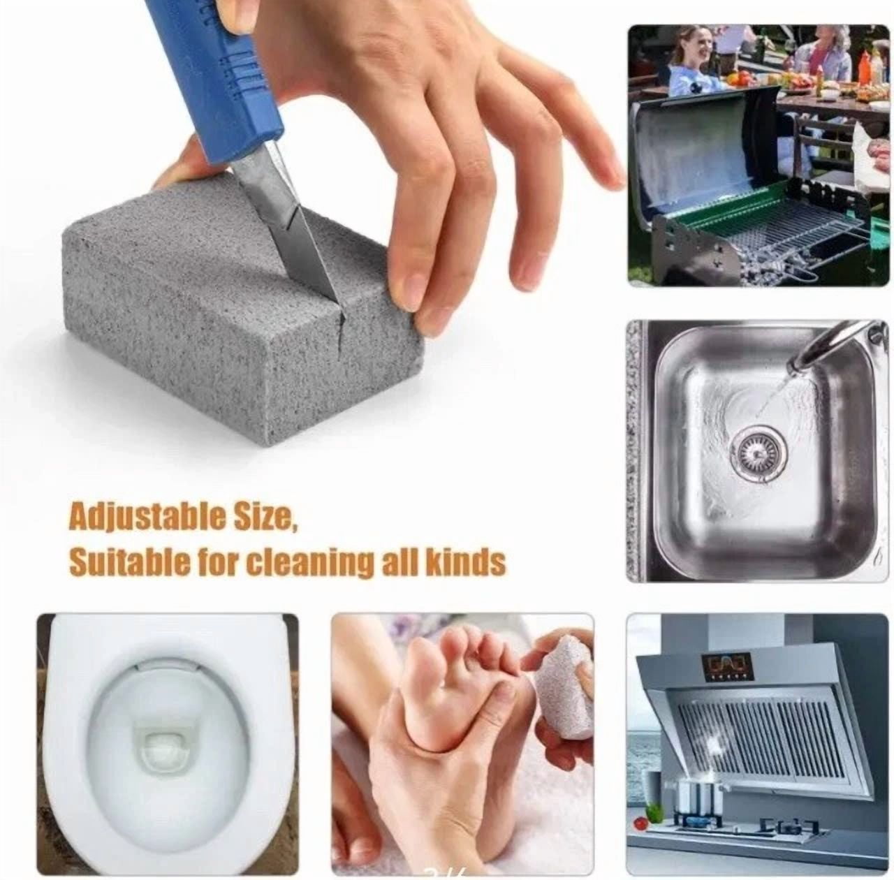 Bbq Grill Cleaning Brush Brick Block Barbecue Cleaning Stone Pumice Safe Cleaner