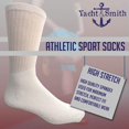 thumbnail image 6 of Yacht & Smith Wholesale Bulk Mens Crew Socks, Cotton Big And Tall Plus Size Socks Size 13-16, 6 of 7