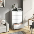 thumbnail image 2 of 4 Drawer Lateral File Cabinet with Lock, Metal Lateral Filing Cabinet for Home Office, Steel Wide Horizontal Filing Cabinets for Letter/Legal/A4/F4 Hanging Files (White), 2 of 11