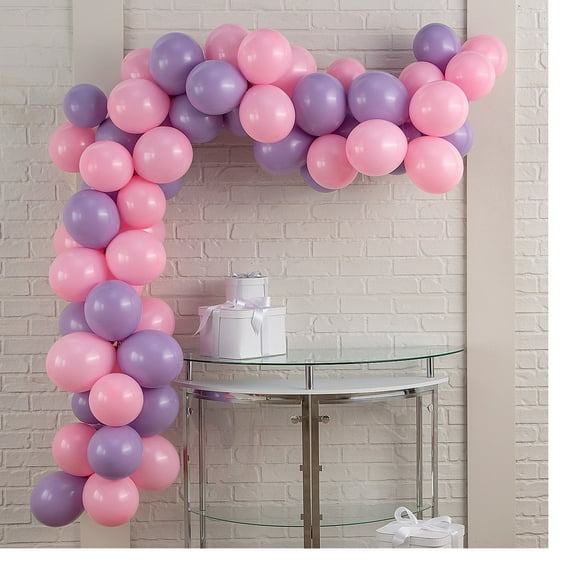 Fun Express Balloon Garland Kit Tuftex Pink & Blossom 25 Ft - 202 Pc