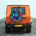 thumbnail image 6 of Pofeuu Colorful Tropical Leaves Print Spare Tire Wheel Cover for Car Truck SUV Camper Universal Fit Spare Tire Cover RV Spare Tire Covers-16 inch, 6 of 6