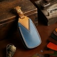 thumbnail image 2 of Leather Remote Car Key Fob Case Cover For Chery Omoda 5 Blue, 2 of 7