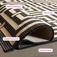 thumbnail image 6 of Safavieh Courtyard Ariana Geometric Indoor/Outdoor Area Rug, Black/Bone, 9' x 12', 6 of 13