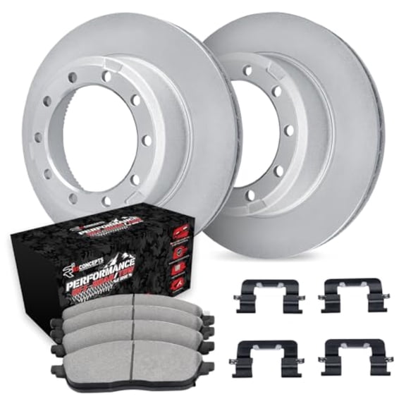 R1 Concepts Carbon Coated Disc Brake Rotor Set with Off-Road/Tow Brake Pads and Hardware WDVH1-54022