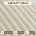 thumbnail image 7 of Sunmthink 79" Sofa Bed Convertible Boneless Couch Corduroy Modular Couch Bed with Fixed-Shape Frame & Removable Armrests for Living Room, Bedroom, White, 7 of 7