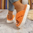 thumbnail image 4 of Winter Furry Strap Slippers for Women Soft Plush Indoor Flat Footwear Casual Home Comfort Open Toe Cozy Slip-ons, 4 of 9