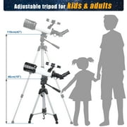 BNISE Telescope 70mm Aperture 400mm - Astronomical Telescope for Kids Beginners Adults Refracting Portable Travel Telescopes with Tripod Phone Adapter Carrying Bag