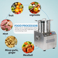 thumbnail image 3 of WYZworks 550W Stainless Steel Commercial Grade Food Processor 1400RPM High Output 4L 17 Cup CE Certified Kitchen Fritter, 3 of 7